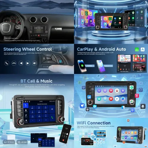 Pantalla Estereo Audi A3 2003-2012 Carplay Android  4gb 64gb