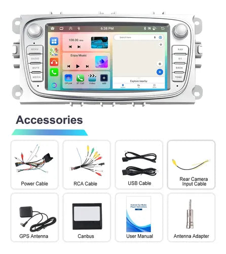 Pantalla Carplay Android Ford Focus Mondeo Kuga
