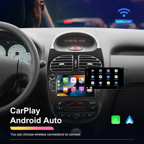 Estereo Android Peugeot 206  Carplay Android 2gb 64gb Marco