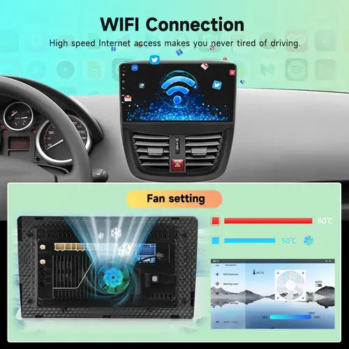 Pantalla Multimedia Peugeot 207 Android Auto Carplay 4gb 64g
