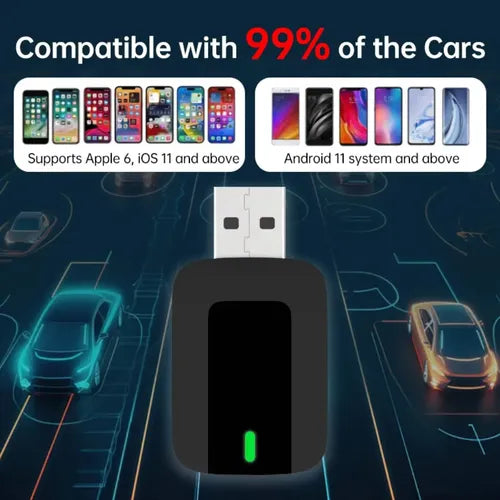Adaptador Android Auto Carplay  Auto 2 En 1  Bt 5.4
