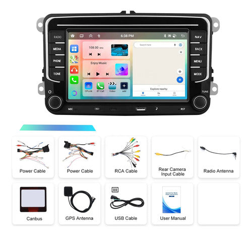 Pantalla Vw Vento Amarok Golf 6gb 128gb Carplay Con Camara