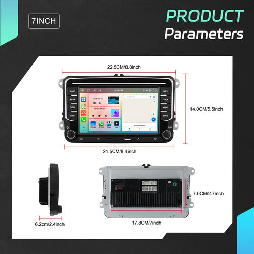 Pantalla Vw Vento Amarok Golf 6gb 128gb Carplay Con Camara