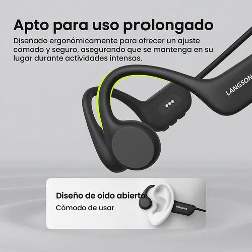 Auriculares Conducción Ósea Langsdom Be17 Para Natación Con 32 Gb Y Bluetooth 5.4 Negro