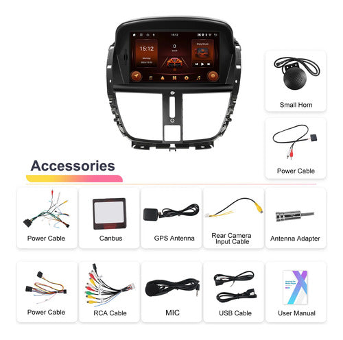 Pantalla Multimedia Peugeot 207 Android Auto Carplay 2gb 64g