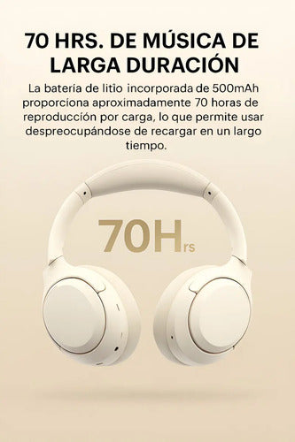 Auriculares Langsdom Over-ear Anc Auto 70hs Bluetooh 5.4 Color Negro