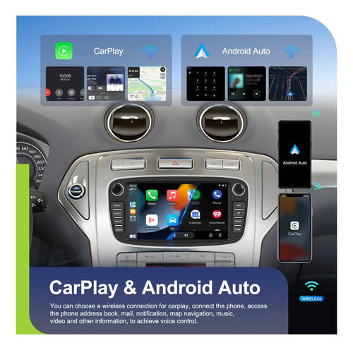 Pantalla Carplay Android Ford Focus Mondeo Kuga