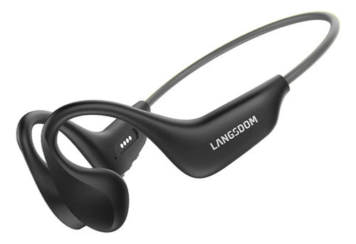 Auriculares Natación Conducción Ósea Langsdom Be20 Bluetooth 16gb Sumergibles Ipx8 Negro