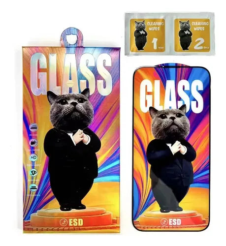 Vidrio Templado Esd Mr Cat Estatica,huellas,golpes Samsumg