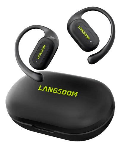 Auriculares Langsdom Ts19 Bluetooth Inalámbricos Open Ear Deportivo Negro