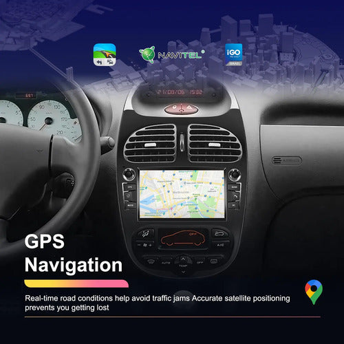 Estereo Android Peugeot 206  Carplay Android 2gb 64gb Marco