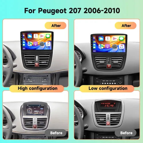 Pantalla Multimedia Peugeot 207 Android Auto Carplay 4gb 64g