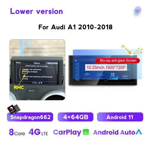Sistema Multimedia Mekede Para Audi A1 6gb 64gb Qualcomm