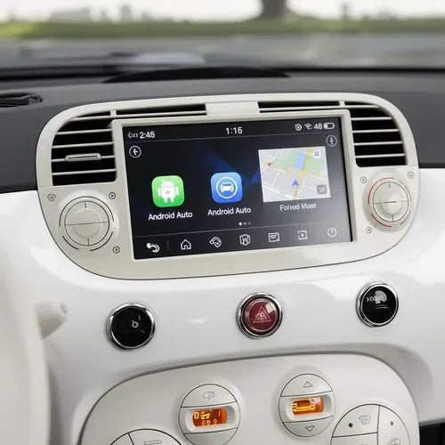 Estereo Carplay Android Auto Fiat 500 7  4gb 128gb Blanco