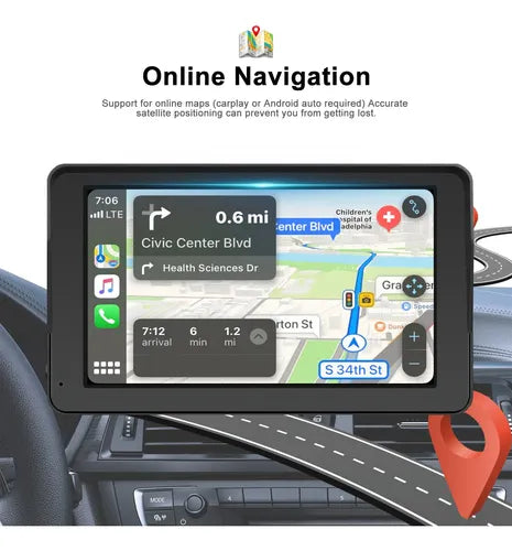 Central Multimedia Tactil Con Carplay Y Android Auto 12v 7