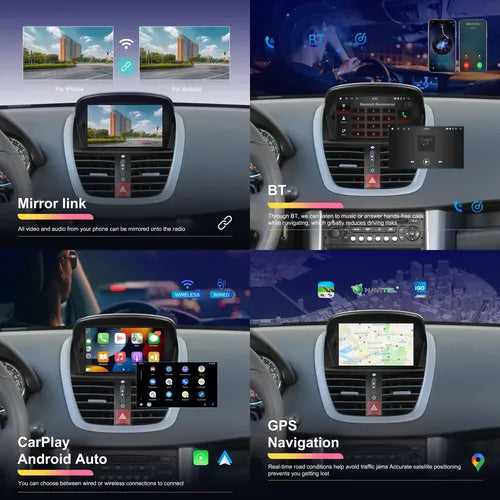 Pantalla Multimedia Peugeot 207 Android Auto Carplay 2gb 64g
