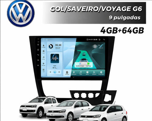 Estereo Pantalla  Gps Gol Voyage Saveiro G6 Carplay Android