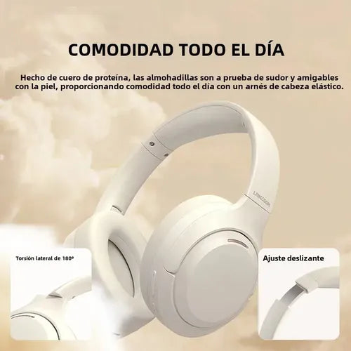 Auriculares Langsdom Over-ear Anc Auto 70hs Bluetooh 5.4 Color Negro