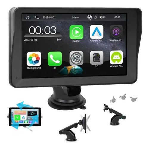 Central Multimedia Tactil Con Carplay Y Android Auto 12v 7