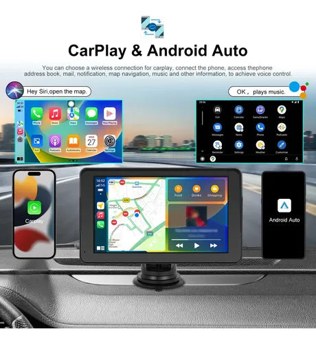 Central Multimedia Tactil Con Carplay Y Android Auto 12v 7