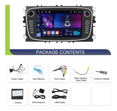 Pantalla Carplay Android Ford Focus Mondeo Kuga