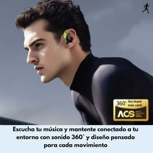 Auriculares Langsdom Ts19 Bluetooth Inalámbricos Open Ear Deportivo Negro