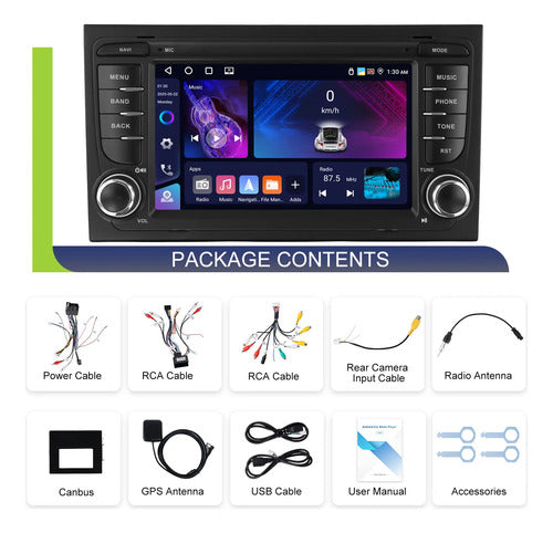 Estereo Audi A4 B7 2002/2008 4 Gb 64gb Carplay Android Auto